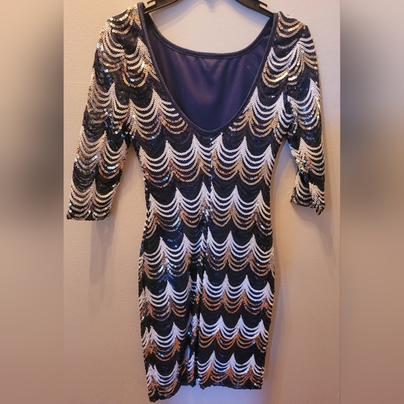 Crystal Doll Sequin Cocktail Dress - Y2K - Picture 3 of 3